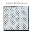 thumbnail image 2 of Wrapables Satin Neckerchief Square Scarf 26.5 x 26.5 Inches, Cream with Dots, 2 of 4