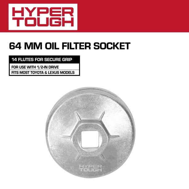 Hyper Tough 64 mm Oil Filter Cap Wrench, Removal Tool, Fits Toyota
