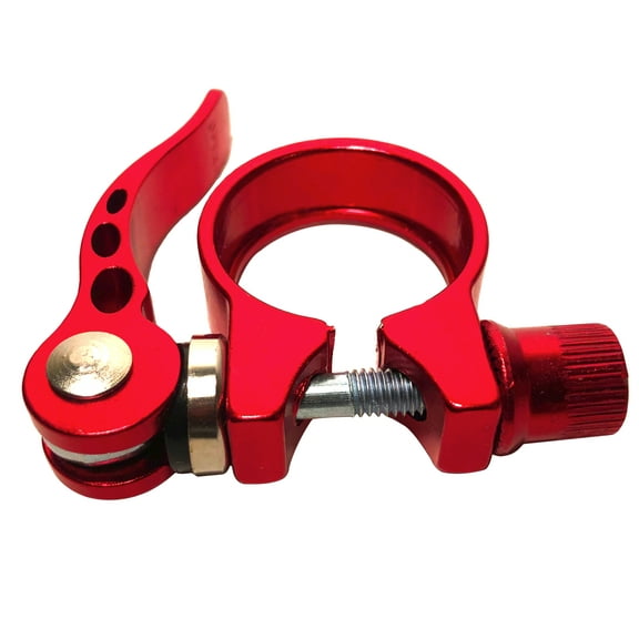 31.8mm Quick Release Bicycle Seat Post Clamp Aluminum Red Bike Seatpost Clamp
