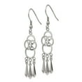 thumbnail image 3 of Stainless Steel Polished Dangle Shepherd Hook Earrings; for Adults and Teens; for Women and Men, 3 of 4