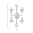 thumbnail image 2 of Alora Lighting WV328611AW Cadence 6 Light 14" Tall Wall Sconce - Off White, 2 of 7