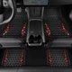 thumbnail image 5 of Juego completo de alfombrillas CAR PASS Diamond Rubber, color negro y rojo, 5 of 9