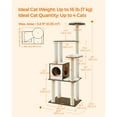 thumbnail image 3 of FEANDREA WoodyWonders Cat Tree, 65-Inch Modern Cat Tower for Indoor Cats, Multi-Level Cat Condo with 5 Scratching Posts, Rustic Brown, 3 of 7