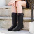 thumbnail image 5 of Litfun Mid Calf Rain Boots for Women Waterproof Garden Shoes, Black, Size 8-8.5, 5 of 6