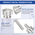 thumbnail image 3 of Uxcell 5Pcs M3x10mm Knurled Thumb Screws, Brass Nickel Plated Shoulder Bolts Grip Knobs Fasteners for Electronic, Mechanical, Nickel White, 3 of 6
