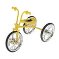 thumbnail image 2 of HILABEE 1:10 Scale Alloy Tricycle Bike Model Toy Tabletop Home Decoration Yellow, 2 of 9