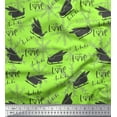 thumbnail image 2 of Soimoi Georgette Viscose Fabric Sleigh & with Love Text Print Sewing Fabric Yard 42 Inch Wide, 2 of 5