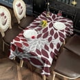 thumbnail image 2 of Red Floral and Petal Pattern Rectangle Tablecloth 60"x102",Waterproof Polyester Rectangle Table Cloth, Wipeable Spillproof Polyester Tablecloth for Dining, Camping, Indoor and Outdoor, 2 of 6