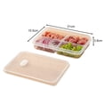 thumbnail image 5 of Shoreew Fridge Food Preservation Box Transparent 4/6 Compartments Good Seal Leak-proof Divided Veggie Tray with Lid Reusable Food Storage Container Meat Fruits Snacks Storage Case, 5 of 7
