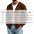 thumbnail image 3 of Mens Cardigan Casual Button up Long Sleeve Solid Color Cardigan Sweater with Pockets Fall Winter Daily Outerwear Coats for Outdoor Travel Office, 3 of 6