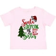 thumbnail image 3 of Inktastic Santa is Promoting Me to Big Sister Green Plaid Tree Girls Toddler T-Shirt, 3 of 5