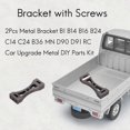 thumbnail image 2 of 2pcs Metal Bracket for WPL B1 B14 B16 B24 C14 C24 B36 MN D90 D91 RC Car Upgrade Metal DIY Parts Kit, 2 of 5