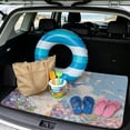 thumbnail image 2 of COEQINE Trunk Liner for SUV, Anti-Slip Cargo Mat Car Boot Protection Dust-proof Dog Seat Cover Fit for SUV, Sedan, Truck, 29 x 39 Inches, Dreamy Cat Butterfly Floral, 2 of 7