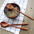 thumbnail image 2 of 6 Piece Long Wooden Spoon Korean Style 9 '' Inch Natural Wood Soup, 2 of 8