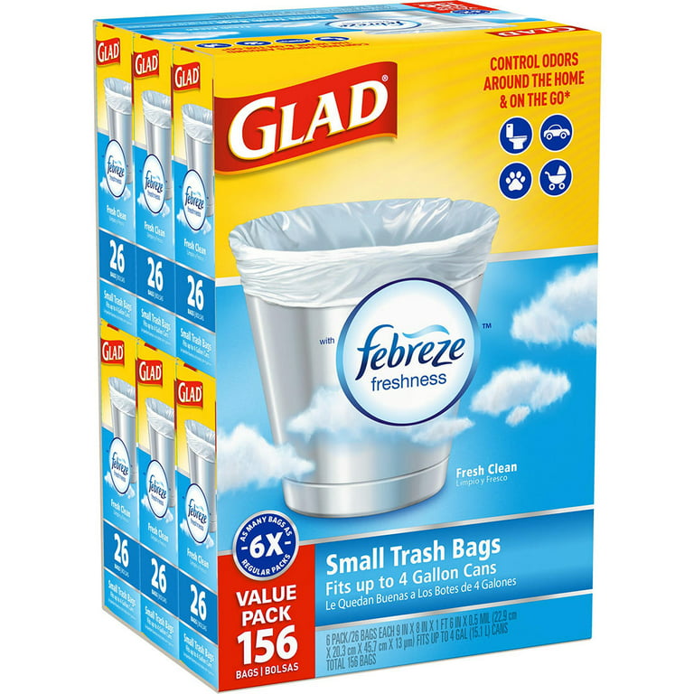 Glad 4-Gal. Small Trash Bags, 156 ct