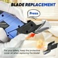 thumbnail image 5 of Saker Cordless Electric Scissors, Lightweight, Type-C Charging, Safety Lock, Blue with Storage Bag, 2 Blades for Fabric, Carpet, Leather, Cardboard, 5 of 8