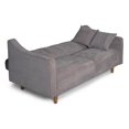 thumbnail image 4 of Sofá Cama De Velvet Gris Claro Beehive Memory Foam Modelo Annika, 4 of 8