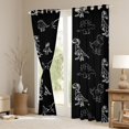 thumbnail image 3 of jejeloiu Wild Dino Blackout Curtains Set of 2 (52x84 Each),3D Dinosaur Print Window Curtains,Black White Curtains and Drapes For Boys Teens,Luxury Bedroom Decor, 3 of 6