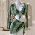 thumbnail image 1 of Set de bikini para mujeres, traje de baño de triángulo de cintura alta, traje de baño con tapa de taza acolchada con encubrimiento para piscina de L, 1 of 9