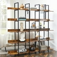 thumbnail image 2 of 5Tier Industrial Bookshelf Freestanding Bookcases Open Display Storage - 70.9"H White, 2 of 5