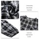 thumbnail image 5 of Camisa a cuadros de manga larga para mujer, elegante blusa con bolsillos en el pecho y cuello redondo, Tops para uso diario, negro XL, 5 of 6