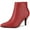 Red, variant on BLISSFUL STEP Women's Pointed Toe Zipper Stiletto Heels Ankle Boots Red 8