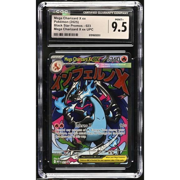 Collectible Graded 2025 Pokemon Black Star Promos Mega Charizard X ex UPC CGC 9.5 #023 English