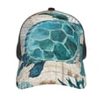 thumbnail image 3 of Disketp Watercolor Sea Turtle Print Trucker Hat Men Women - Mesh Baseball SnapBack Cap, 3 of 7