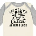 thumbnail image 4 of Inktastic The Worlds Cutest Alarm Clock Boys or Girls Long Sleeve Baby Bodysuit, 4 of 5