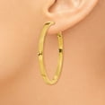 thumbnail image 6 of Auriga Fine Jewelry 14K Yellow Gold 3x40mm Square Tube Hoop Earrings for Women (L- 45.75mm, W- 46mm), 6 of 6