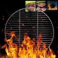 thumbnail image 6 of 12/15/17 Inch Cooking Grill Grates,Stainless Steel Round Wire Grill Grate,Heavy Duty Steel Campfire BBQ Grill Grid, Cooking Grate Replacement for Most Barbecue Ceramic Grill, for Outside Party, 6 of 7
