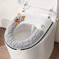 thumbnail image 4 of YgkuHd Toilet Seat Cover, Winter Models Of The Toilet Seat Plushs Toilet Seat Cushion Thickened Toilet Seat Washable Toilet Seat Washers Washable D Shapetoilet Seat Cushion (Gray), 4 of 6