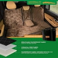 thumbnail image 5 of Plush Paws Products Velvet Convertible Rear Seat Cover | Durable Diamond Stitching | Washable & Waterproof Back Seat Cover | Car, Truck & SUV | Nonslip, Tear Resistant Protection | Regular Chocolate, 5 of 6