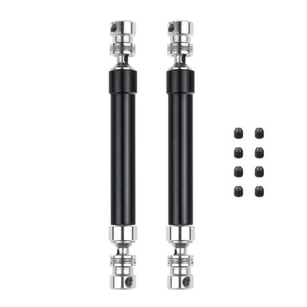 2PCS Metal CVD Drive Shaft 110-160mm for 1/10 RC Rock Crawler Axial SCX10 90046 Trx4 Black