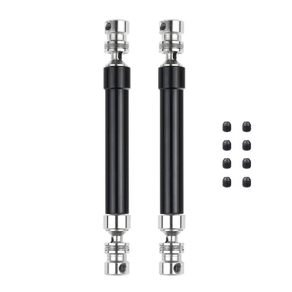 2PCS Metal CVD Drive Shaft 110-160mm for 1/10 RC Rock Crawler Axial SCX10 90046 Trx4 Black