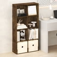 thumbnail image 2 of Furinno LUDER 8-Cube Open Shelves Bookcase. 9.5 x 24.6 x 47. Amber Pine, 2 of 5