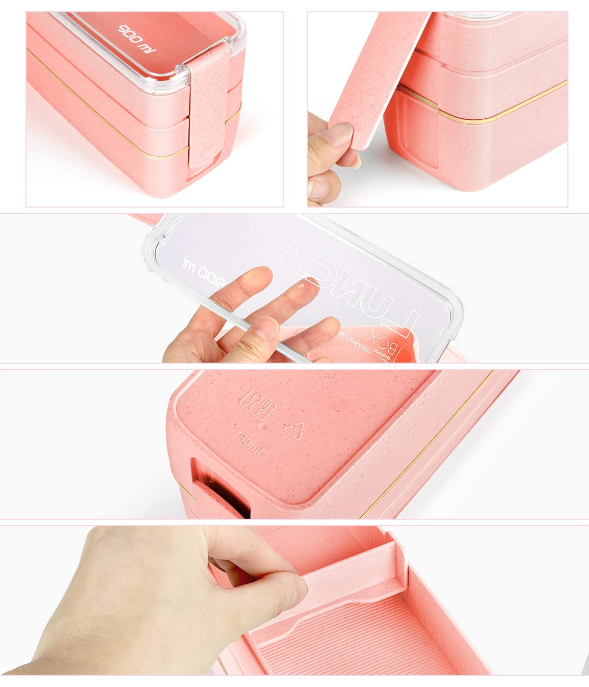 All Silicone Lunch Box 3 Compartment Pink - The Toy Quest