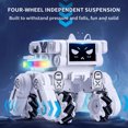 thumbnail image 4 of White 2.4G Wireless Remote Control Robot Toy with Story Mode, Vibrant Lights & Dynamic Music - 6-Way Movement (Forward/Backward/Left/Right Side Shift/Spins), 1200mAh Rechargeable Lithium Battery, 4 of 6