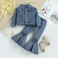 thumbnail image 2 of MEZZALL Kids Casual Long Sleeve Denim Jacket Pants Sets Boys Girls Comfortable Everyday Outfits Summer Playwear Toddler Dailywear Classic / 6-7 Years, 2 of 9