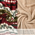 thumbnail image 5 of Catalonia Christmas Sherpa Throw Blankets for Beds, Flannel Chevron Micro Plush Fleece Blankets and Throws for Couch Sofa TV Bed, Reversible, Comfy, Fuzzy, 50"x60", Reindeer, 5 of 8