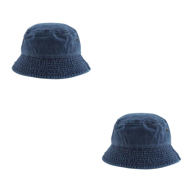 Jumpingount Sombrero de pescador de vaquero de Color sólido para mujer, sombrero para el sol al aire libre, amantes de la sección de las Azul vaquero 2piezas