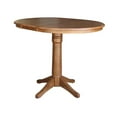 thumbnail image 6 of 36" Solid Wood Round Top Pedestal Table with 12" Leaf in Oak - 36.1" H, 6 of 11