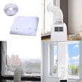 thumbnail image 3 of Portable Air Conditioner Window Kit Window Kit with Zipper and Adhesive Fastener White Airlock Sliding Window Cloth, 3 of 8