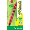 thumbnail image 2 of Pilot 31508 0.7 mm Fine G-Knock BeGreen Retractable Gel Pen - Red Ink, Translucent Red/Red Barrel (1-Dozen), 2 of 2