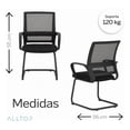 thumbnail image 2 of Silla De Oficina Escritorio Ergonómica Negra Industech Negro Malla De Poliéster, 2 of 4