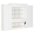 thumbnail image 7 of Bed Frame Queen Size Murphy Bed Wall Bed with Closet ,Drawers and Table,White, 7 of 7