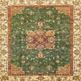 thumbnail image 1 of Ahgly Company Indoor Square Abstract Ginger Brown Green Abstract Area Rugs, 3' Square, 1 of 6