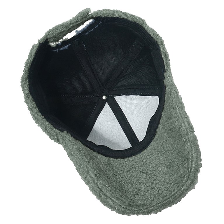 Women\'s A Green Winter Warm Classic Wool Adjustable Baseball Style Hat Cap Winter Baseball Cap for Women Lamb Wool Solid Color Warm  main image 3