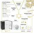 thumbnail image 4 of BEBERLINI David Jewish Star Cubic Zirconia Pendant CZ Stud Earrings 14K Gold Filled Box Chain Necklace Set Fashion Jewelry Women 24", 4 of 8
