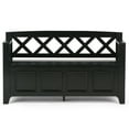 thumbnail image 4 of Amherst 48 inch Wide Solid Wood Transitional Entryway Bench in Black, 4 of 11